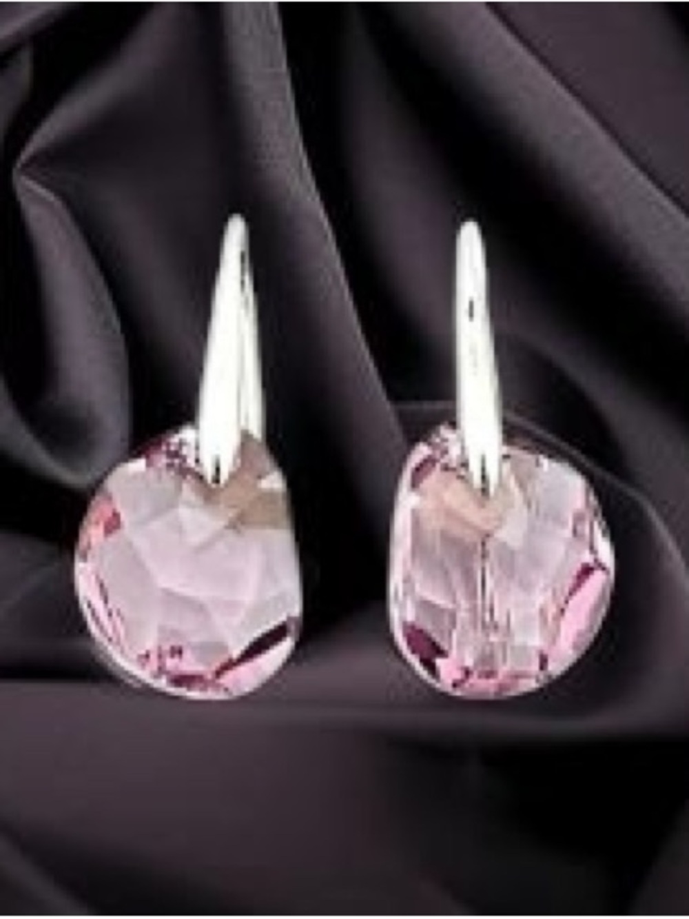 Swarovski Galet Light Amethyst hook earrings